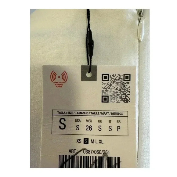 NEW ZARA Women’s Small White A-Line Silhoutte Mini Dress NWT - Picture 6 of 8